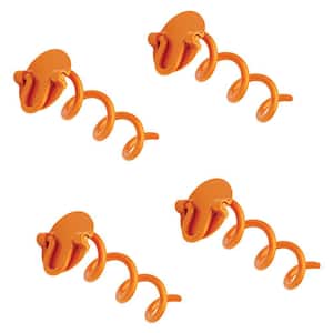 4-Pack 8 in. Steel Folding Ring Spiral Anchor