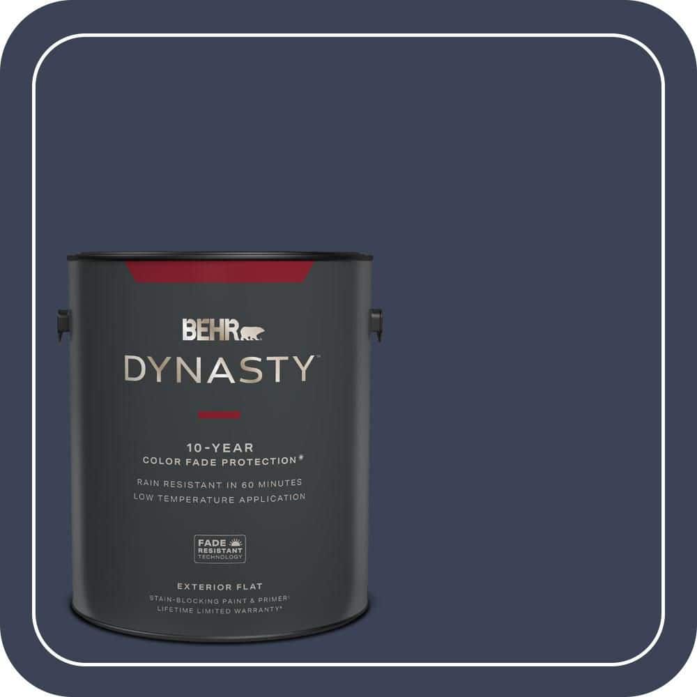 1 gal. Home Decorators Collection #HDC-CL-26A Indigo Ink Flat Exterior Stain-Blocking Paint & Primer price history on PriceWatchPro