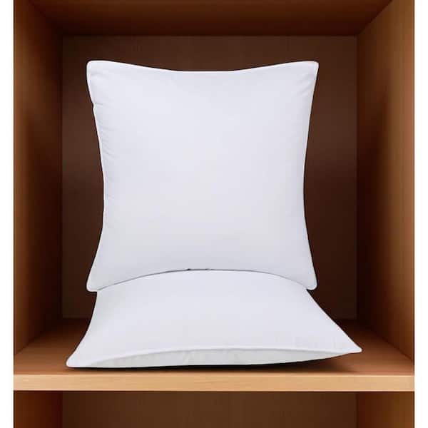 Set of Two Microfiber Down Alternative Medium Hypoallergenic European Size Bed Pillows