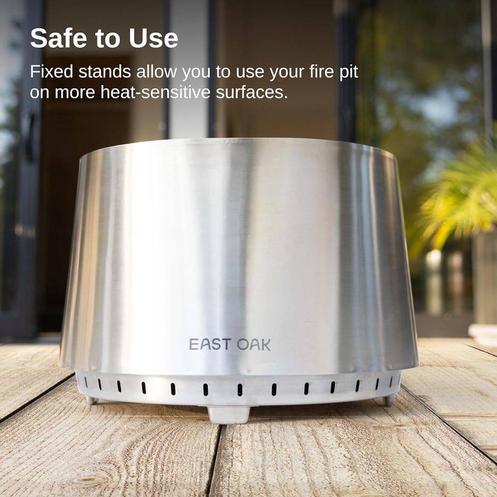 East Oak 21" Stainless Steel Smokeless Outdoor Fire Pit