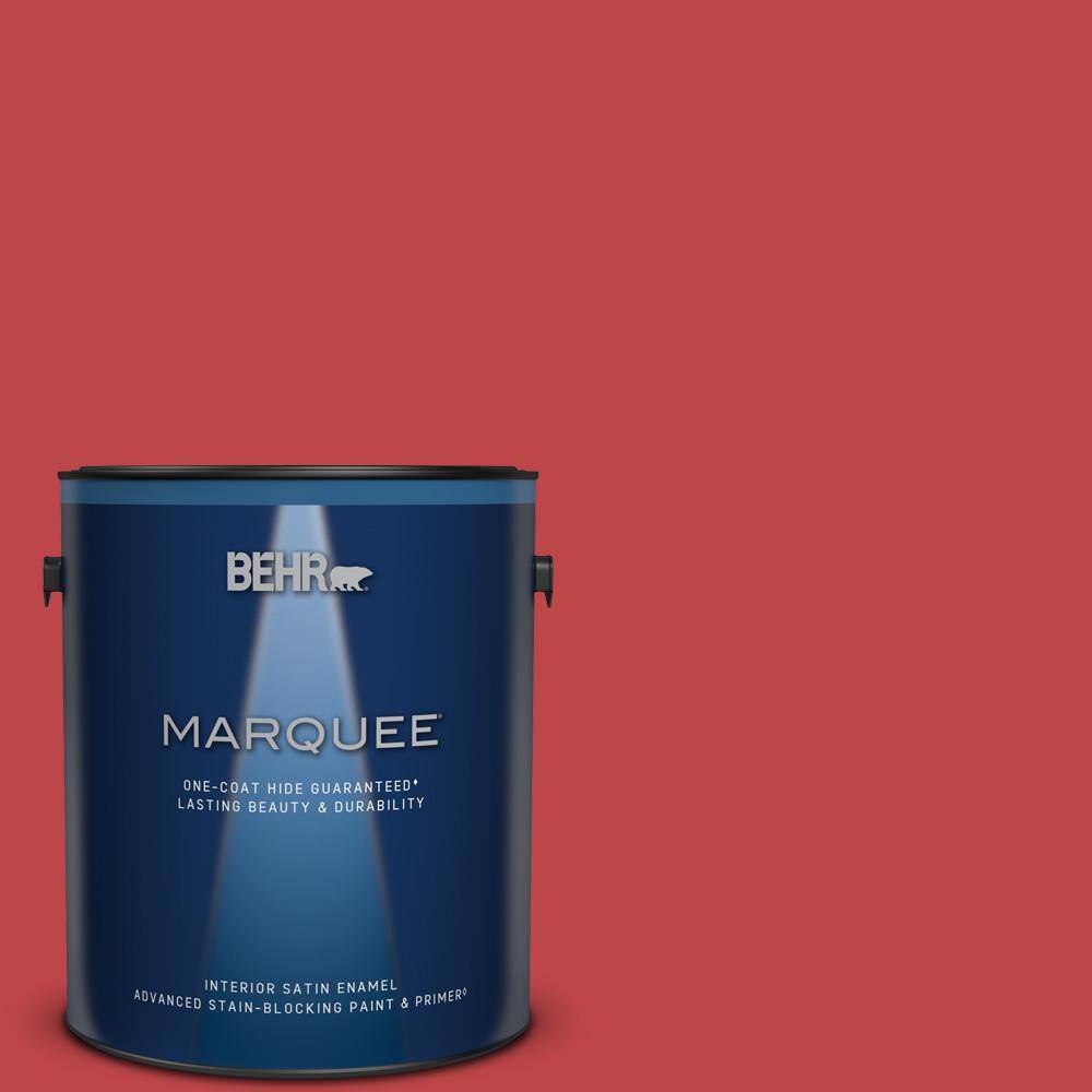1 gal. Home Decorators Collection #HDC-FL13-1 Glowing Scarlet Satin Enamel Interior Paint & Primer