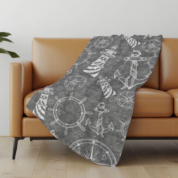 Premium Machine Washable ASB154 Gray 50 in. x 70 in. Sherpa Throw Blanket