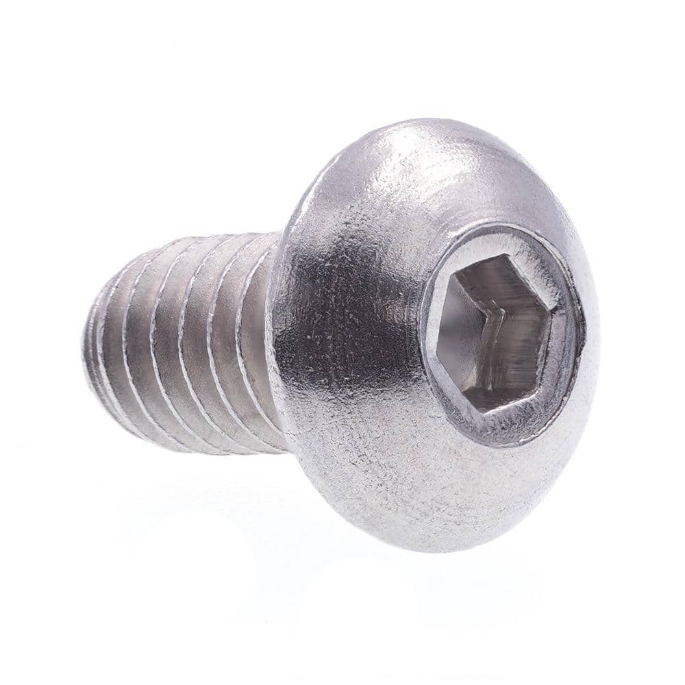 Prime-Line #8-32 x 5/16 in. Grade 18-8 Stainless Steel Hex Allen Drive  Button Head Socket Cap Screws (10-Pack) 9168821 The Home Depot