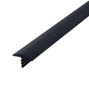 1/2 in. Black Flexible Polyethylene Center Barb Bumper Tee Moulding Edging 25 foot long Coil