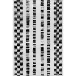 Kasha Gray 6 ft. x 9 ft. Striped Area Rug