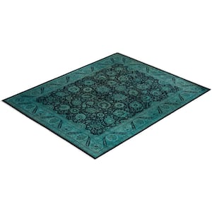 Fine Vibrance Black 8 ft. x 10 ft. Solid Wool Indoor Area Rug