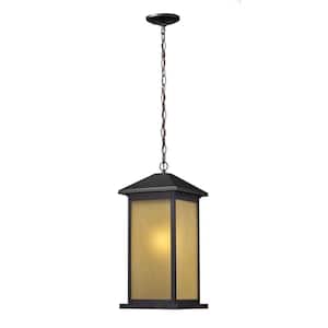 Lawrence 1-Light Oil-Rubbed Bronze Incandescent Outdoor Hanging Pendant