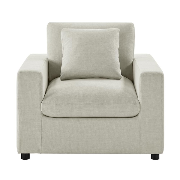Casella Beige Polyester Fabric Arm Chair 92001-08-CH The Home Depot