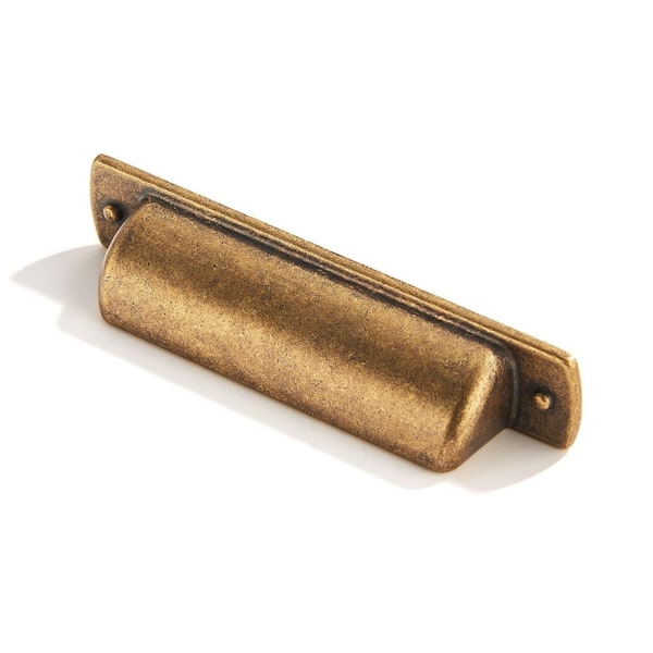 10-Pack 3 in. Antique Brass Drawer Pulls and Cabinet Cup Pulls, Kitchen Cabinet Hardware Handles Knobs