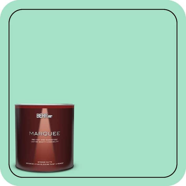 BEHR MARQUEE 1 qt. #470A-3 Reef Green Matte Interior Paint & Primer
