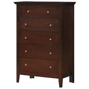 Hammond 5-Drawer Cappuccino Chest of Drawers (48 in. H x 32 in. W x 18 in. D)