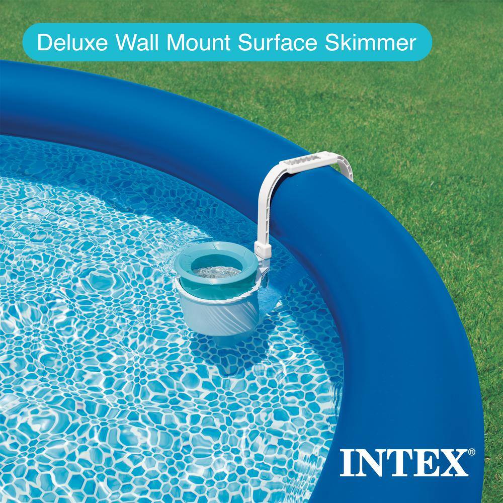 Deluxe Blue and White Pool Cleaning Kit with Telescopic Aluminum Pole
