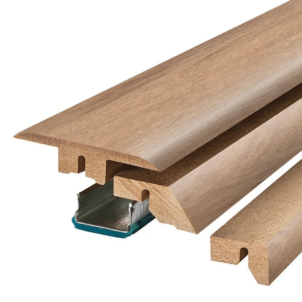 PERFORMANCE ACCESSORIES Jute 0.75 in. T x 2.37 in. W x 78.7 in. L Textured Wood Look Laminate Moulding/Trim 4 in 1 Molding