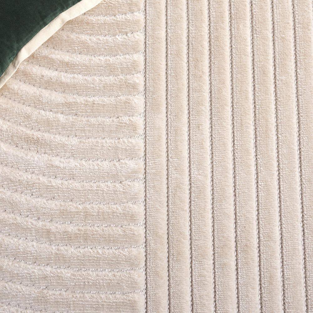 Beige Geometric 8' x 10' Synthetic Easy Care Area Rug