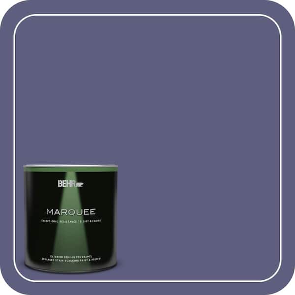 BEHR MARQUEE 1 qt. #M550-7 Strong Iris Semi-Gloss Enamel Exterior Paint & Primer
