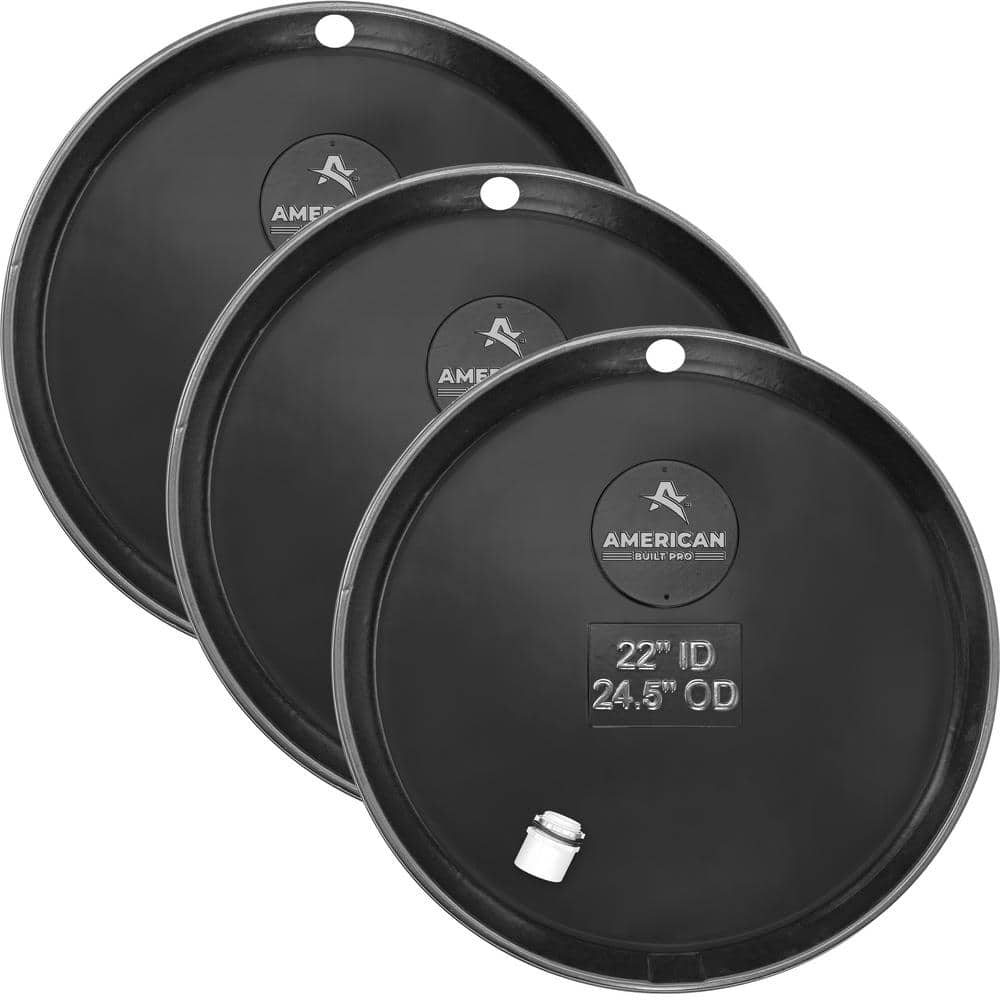 22 in. Drilled Plastic Water Heater Drain Pan with 1 in. Drainhose Adapter 