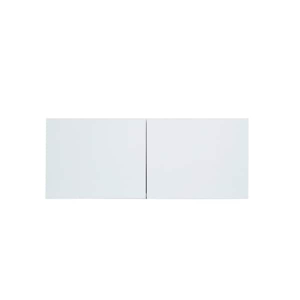 Cambridge Radiance 30 in. W x 12 in. D x 12 in. H Ready to Assemble Slab Wall Bridge Kitchen Cabinet in White Gloss