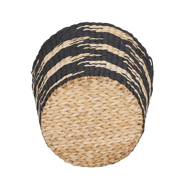 HOUSEHOLD ESSENTIALS Round Woven Wicker Basket with Handles ML