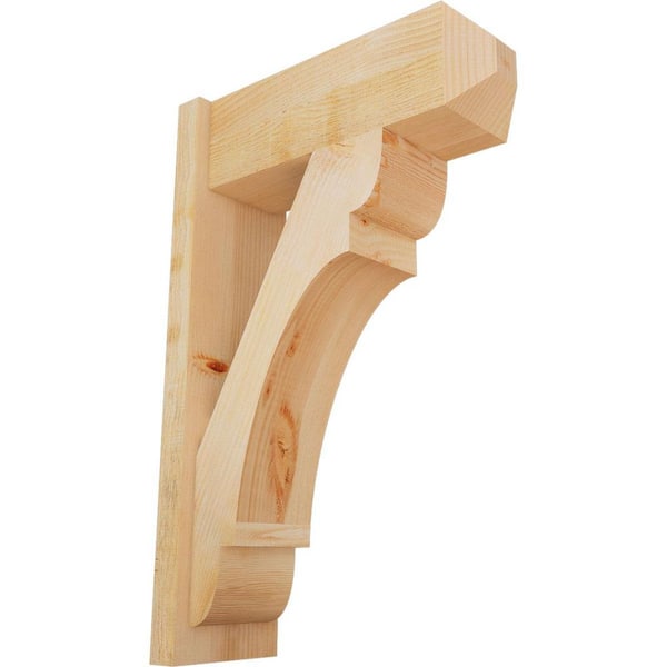 Ekena Millwork 8 in. x 34 in. x 22 in. Olympic Craftsman Rough Sawn Douglas Fir Outlooker