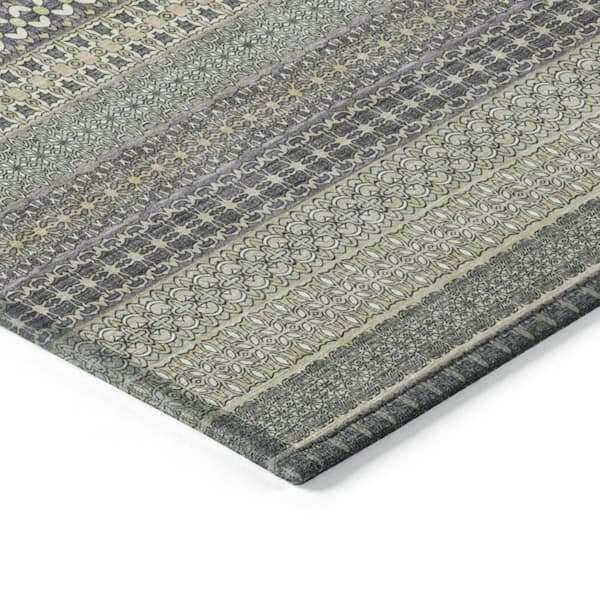 Sage 3 ft. x 5 ft. Woven Striped Polyester Rectangle Indoor/Outdoor Area Rug