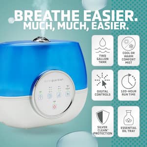 2-Gal. 120-Hour Ultrasonic Warm and Cool Mist Humidifier with Aromatherapy