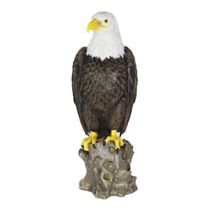 Bald Eagle on a Rock, 8 in. x 21.5 in. Garden Statue
