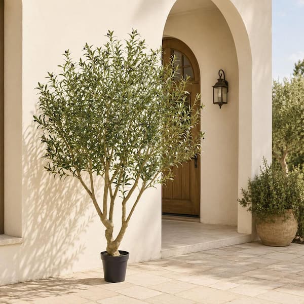 7 ft. Artificial Olive Tree-Faux Silk Plant Fake Tree for Home Office Decor Indoor\Outdoor Plant Living Room