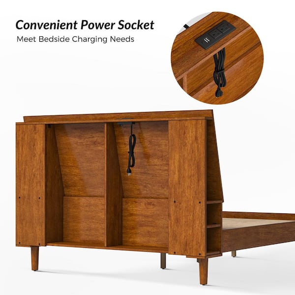 JAYDEN CREATION Alvin Acorn Mid-century Modern Solid Wood