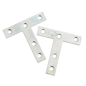 (2-Pack) 3 in. x 3 in. Zinc-Plated T-Plate