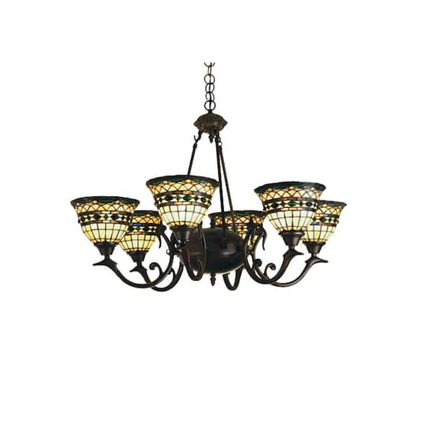 Illumine 6-Light Tiffany Roman Chandelier