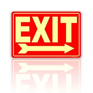 Emergency Fire Exit Sign Sticker after Fluro-Self-Adhesive "Original" 