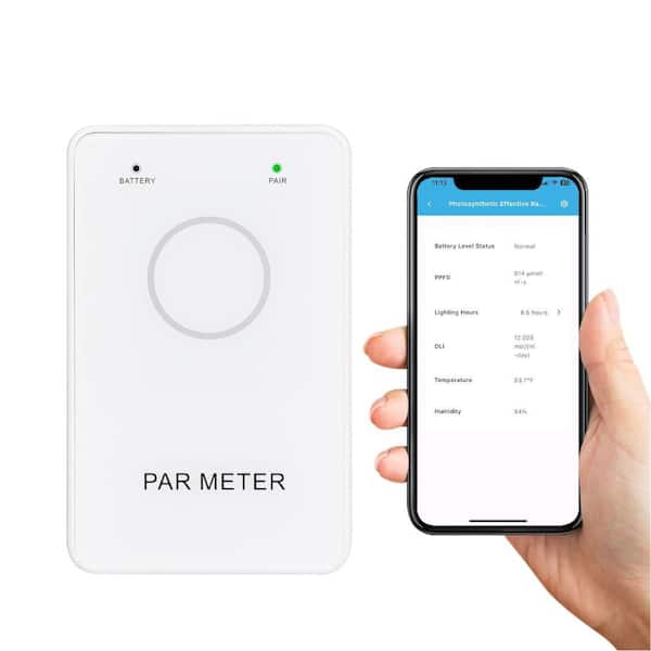 Lukyamzn PAR Meter PPFD Recording for LED Growth Light 400-700nm DLI Calculator Bluetooth Connection for Grow Tents