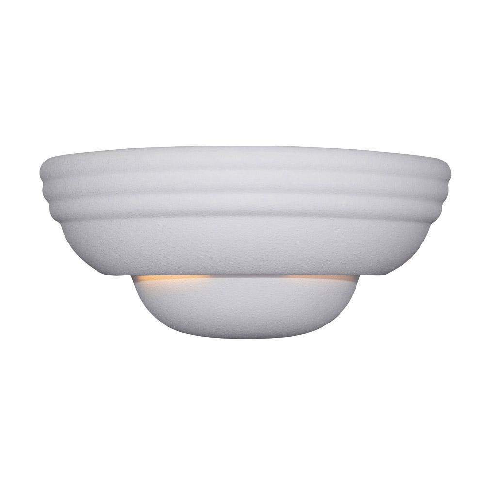 Sleek White Ceramic 12.5" Wall Sconce with Frosted Shade