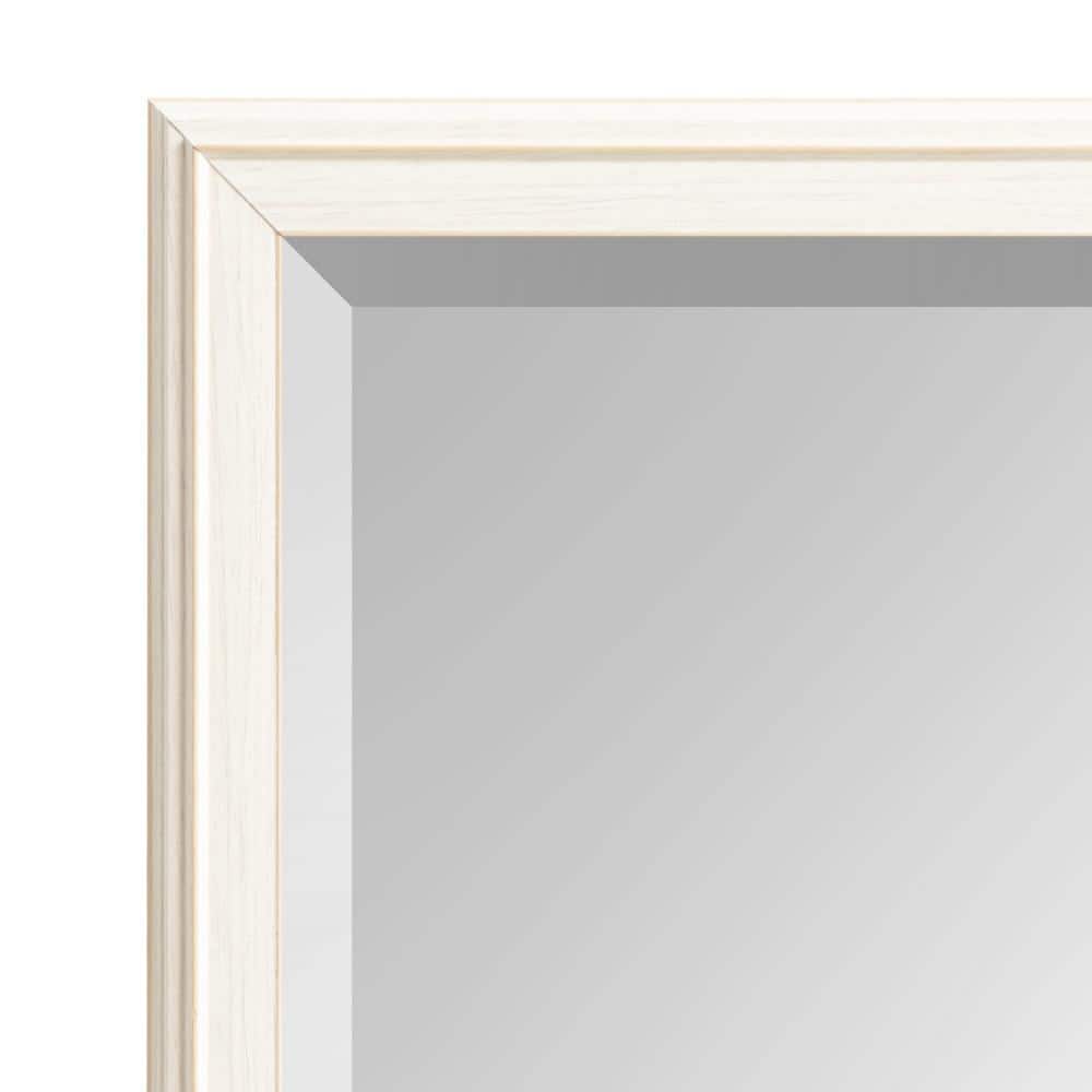 Oakhurst 20"x30" White Rectangular Wall Mirror with Stepped Frame