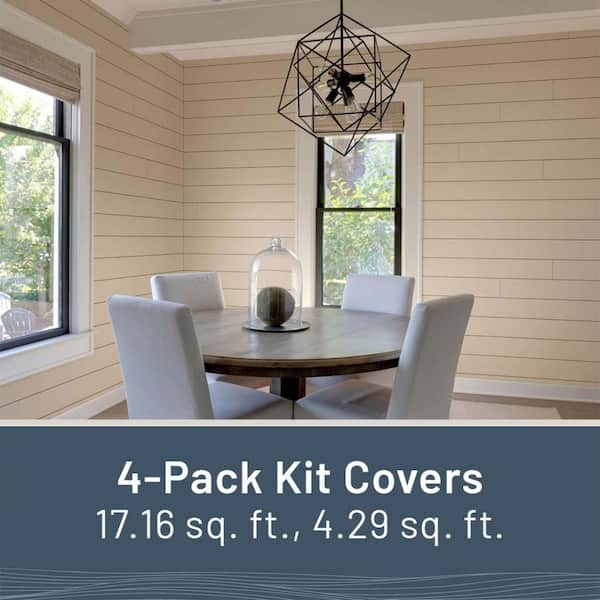 プラットホーム Edge 1 in. x 8 in. x 8 ft. Timeless Linen Smooth Painted Nickel