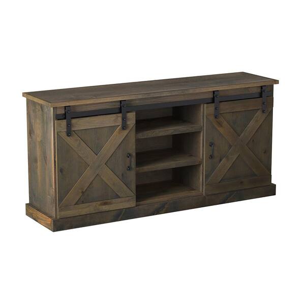 Rustic barnwood online tv stand