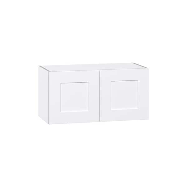 J COLLECTION Roseland 30 in. W x 14 in. D x 15 in. H Assembled Shaker Wall Bridge Kitchen Cabinet in Warm White
