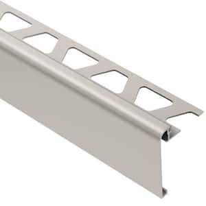Rondec-Step Satin Nickel Anodized Aluminum 1/2 in. x 8 ft. 2-1/2 in. Metal Tile Edging Trim