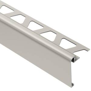 Rondec-Step Satin Nickel Anodized Aluminum 5/16 in. x 8 ft. 2-1/2 in. Metal Tile Edging Trim