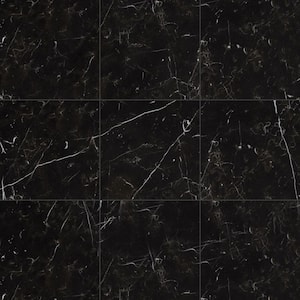 Regallo Marquina Noir 24 in. x 24 in. Matte Porcelain Floor and Wall Tile (11.63 sq. ft. / Case)