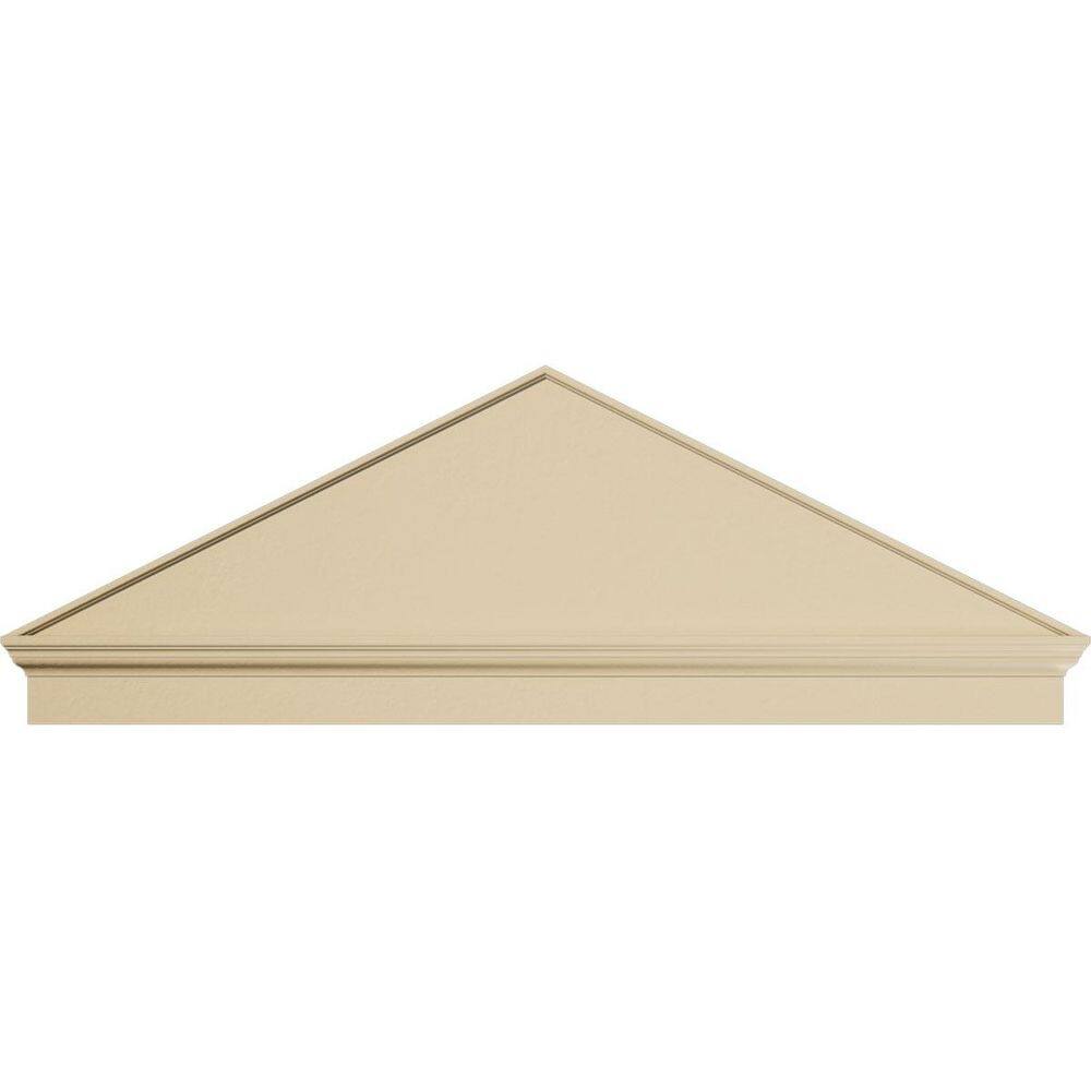 70-in W x 24-3/8-in H x 2-3/4-in P (Pitch 6/12) Peaked Cap Smooth Signature Urethane Combination Pediment, Primed Tan price history on PriceWatchPro