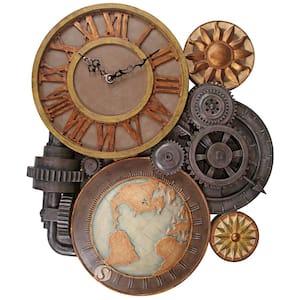 25 in. x 21.5 in. Gears of Time Large Scale Wall Clock