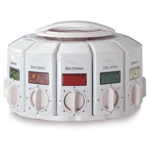 Select A Spice Plastic White Spice Carousel