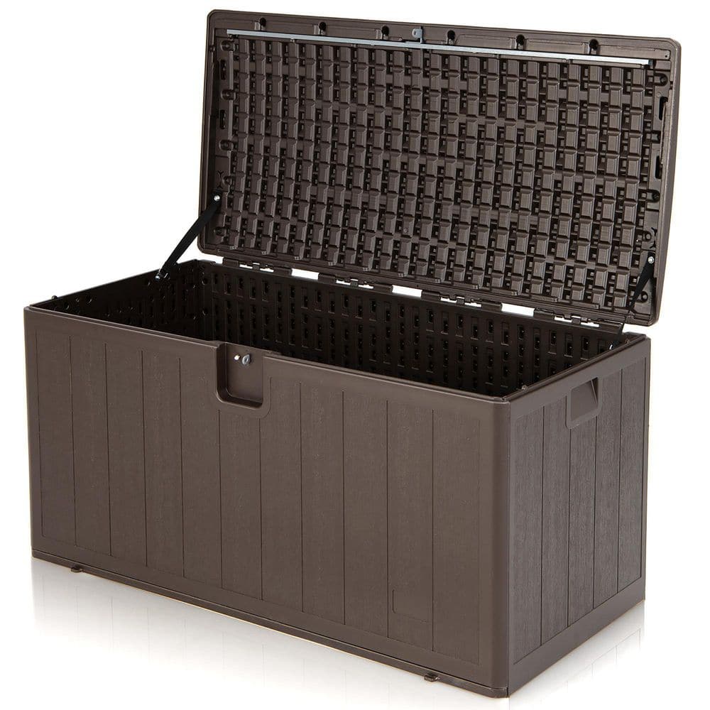 31/73/100 Gallon All Weather Storage Container with Lockable Lid-L | Costway