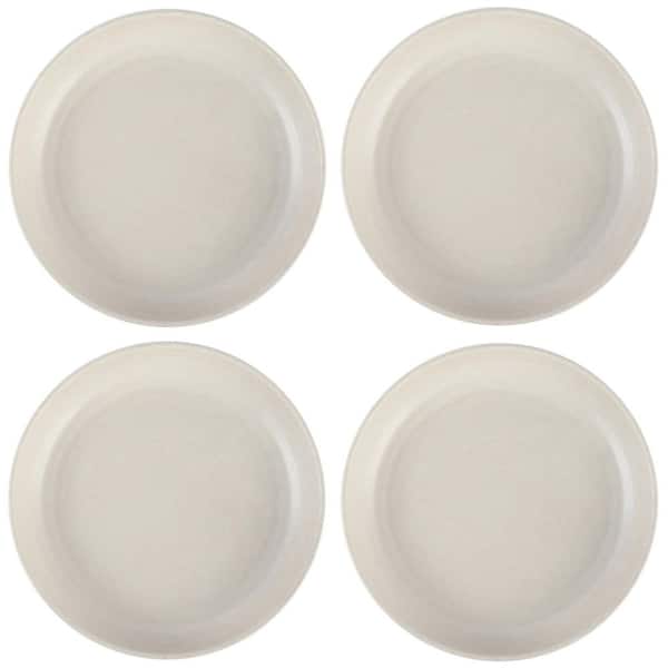 Unbranded 20 fl. oz. 8.6 in. Oat Milk White Stoneware Dinner Bowl (Set of 4)