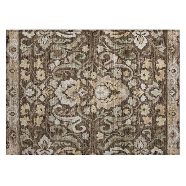 Chantille Machine Washable Indoor/Outdoor Abstract ACN3159 Chocolate 2 ft. x 3 ft. Accent Rug