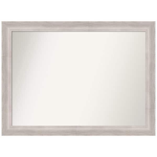 Amanti Art Beachwood Grey 43 in. W x 32 in. H Non-Beveled Coastal Rectangle Wood Framed Bathroom Wall Mirror in Gray