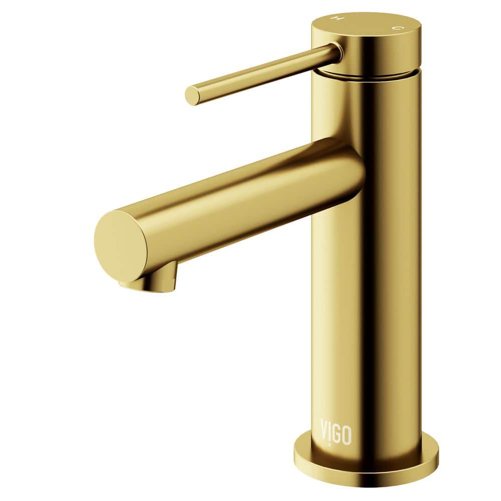 VIGO Jewel 6 in. Single-Hole Single Handle Bathroom Faucet in