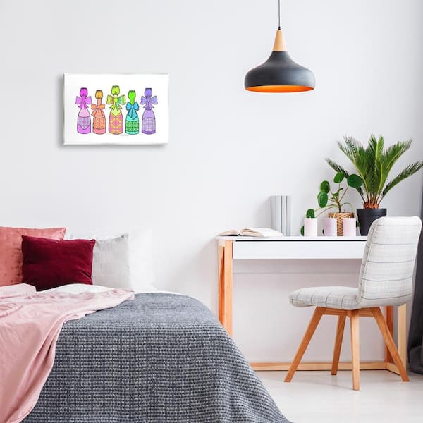 Patterned Drink Bottles by Katie Conley Unframed Food Graphic Art Print 13 in. x 19 in.