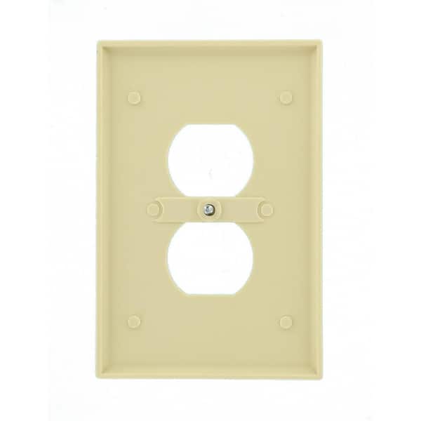 Ivory Leviton 86103 Jumbo Duplex Outlet Cover New 